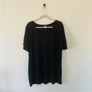 Sew In Love Black V-Neck Top